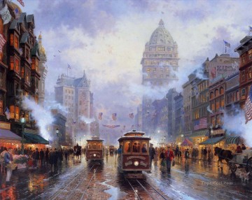 Artworks in 150 Subjects Painting - San Francisco Market Street TK cityscape